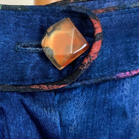 VINTAGE PLATINUM DOROTHY SCHOELEN BLUE BEAUTIFUL UNIQUE PANTS, SIZE 10 - Picture 3 of 5